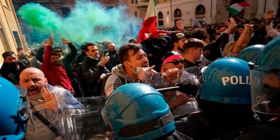 Επεισόδια και διαμαρτυρίες κατά του lockdown στην Ιταλία